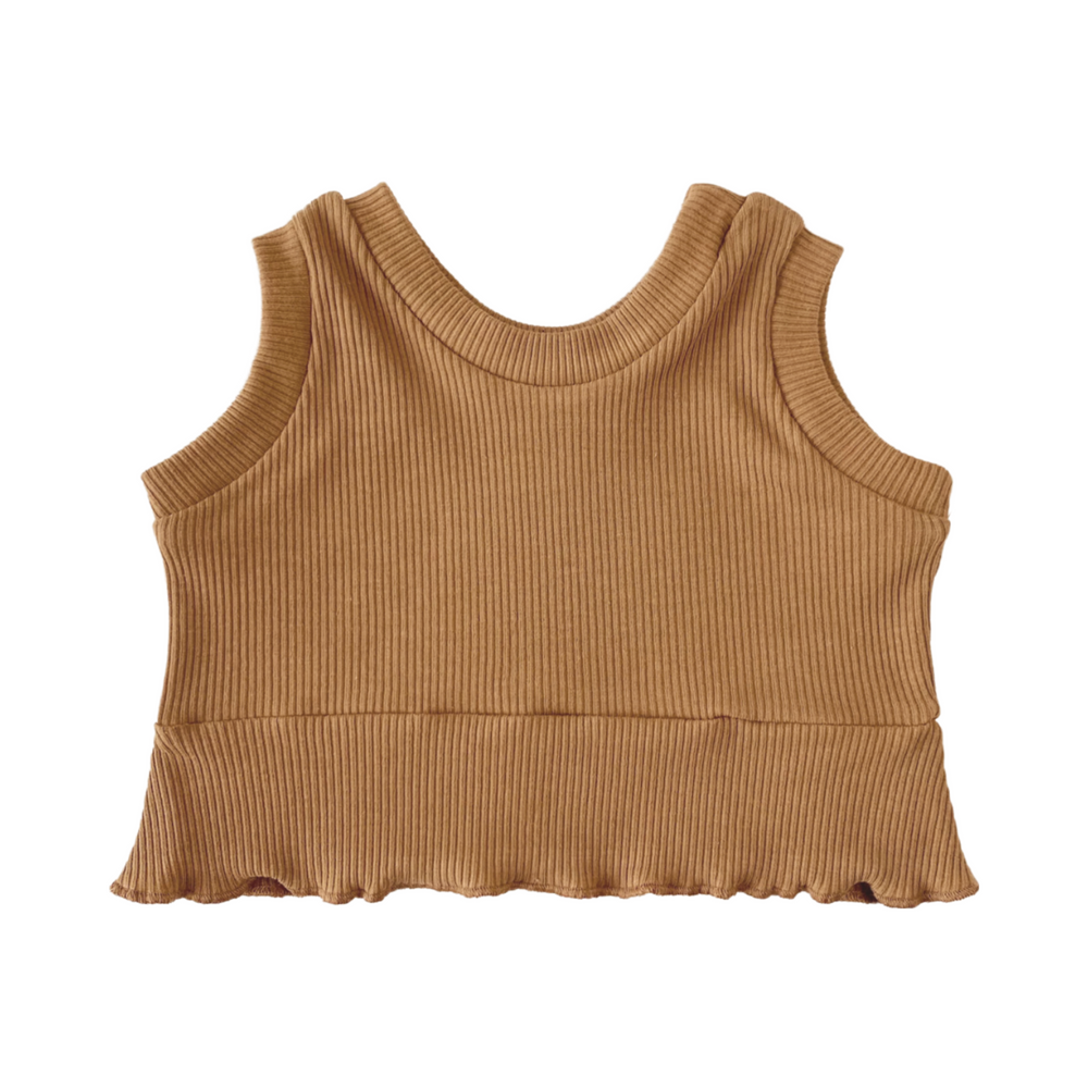 
                      
                        Ruffle top / ribbed - earth tones
                      
                    