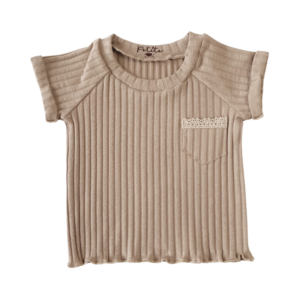 
                      
                        Baby cotton t-shirt / wide ribbed - earth tones
                      
                    