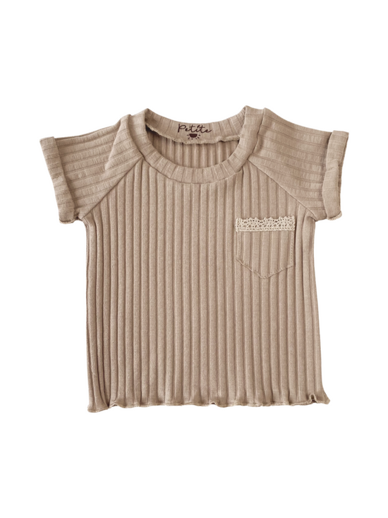 Load image into Gallery viewer, Baby cotton t-shirt / wide ribbed - earth tones
