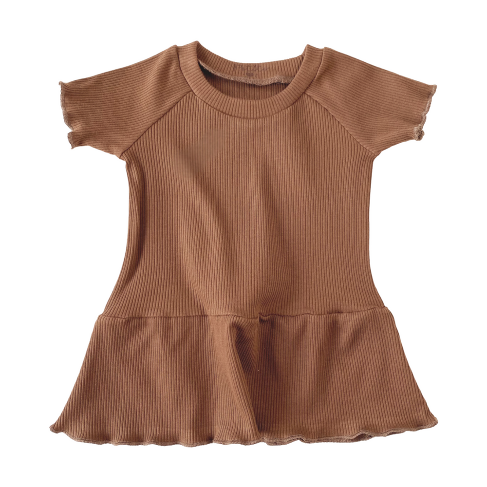 
                      
                        Girly t-shirt dress / ribbed - earth tones
                      
                    