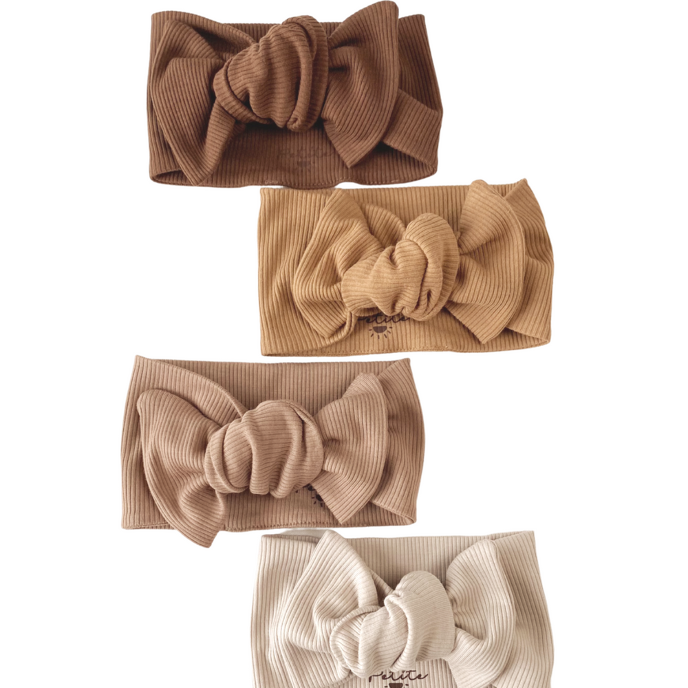 
                      
                        Bow headband / ribbed jersey - earth tones
                      
                    