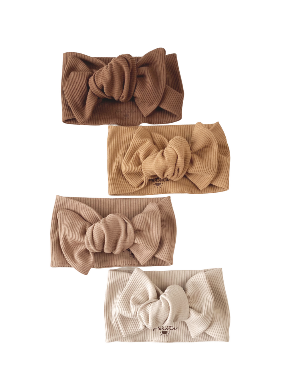 Bow headband / ribbed jersey - earth tones