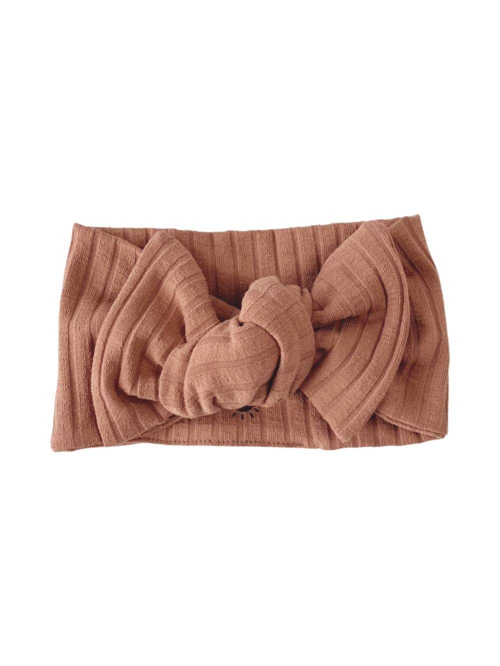 Bow headband / wide ribbed jersey - peach