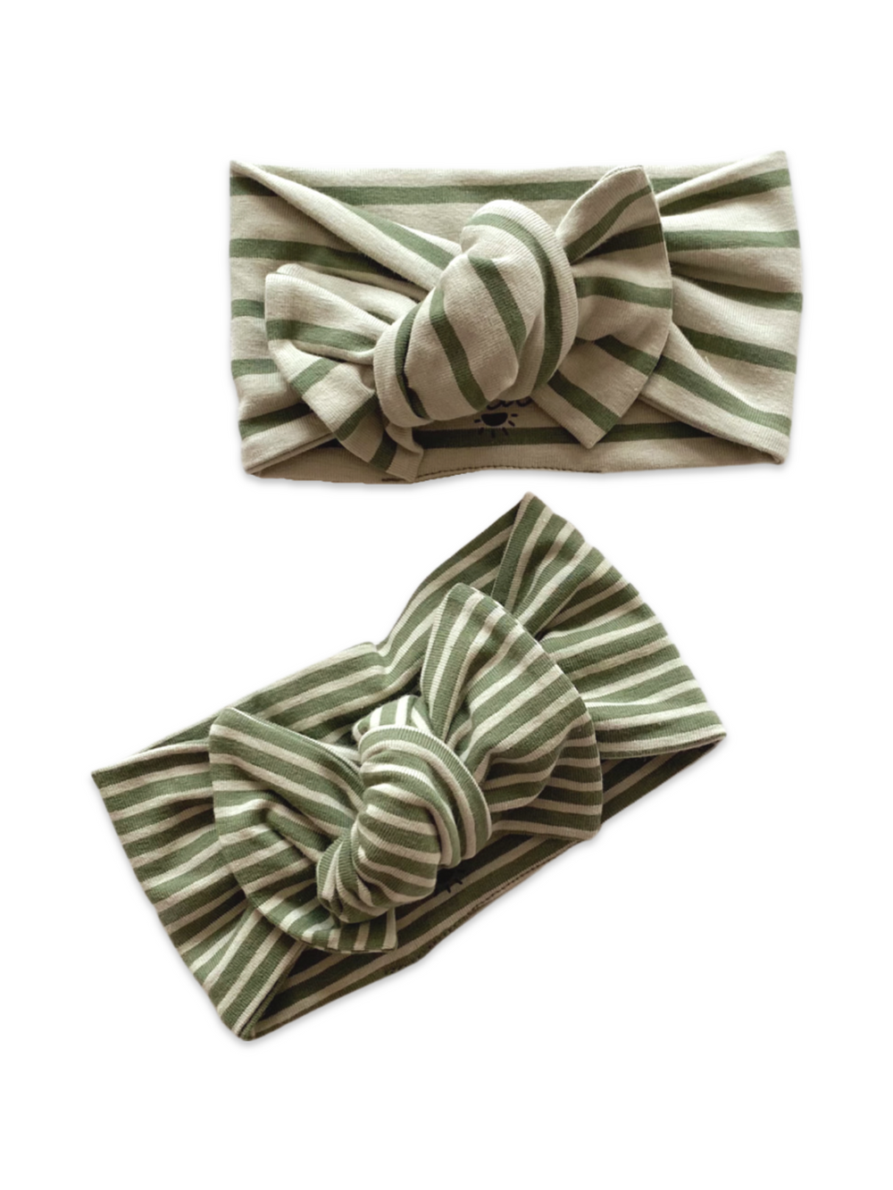 Bow headband / olive stripes