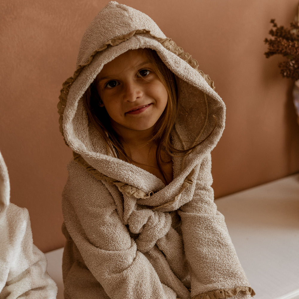 Kids Bathrobe / cotton & lace