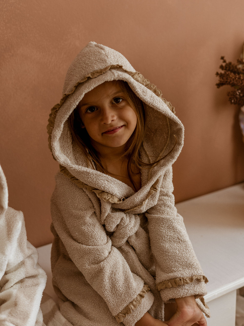 Kids Bathrobe / cotton & lace