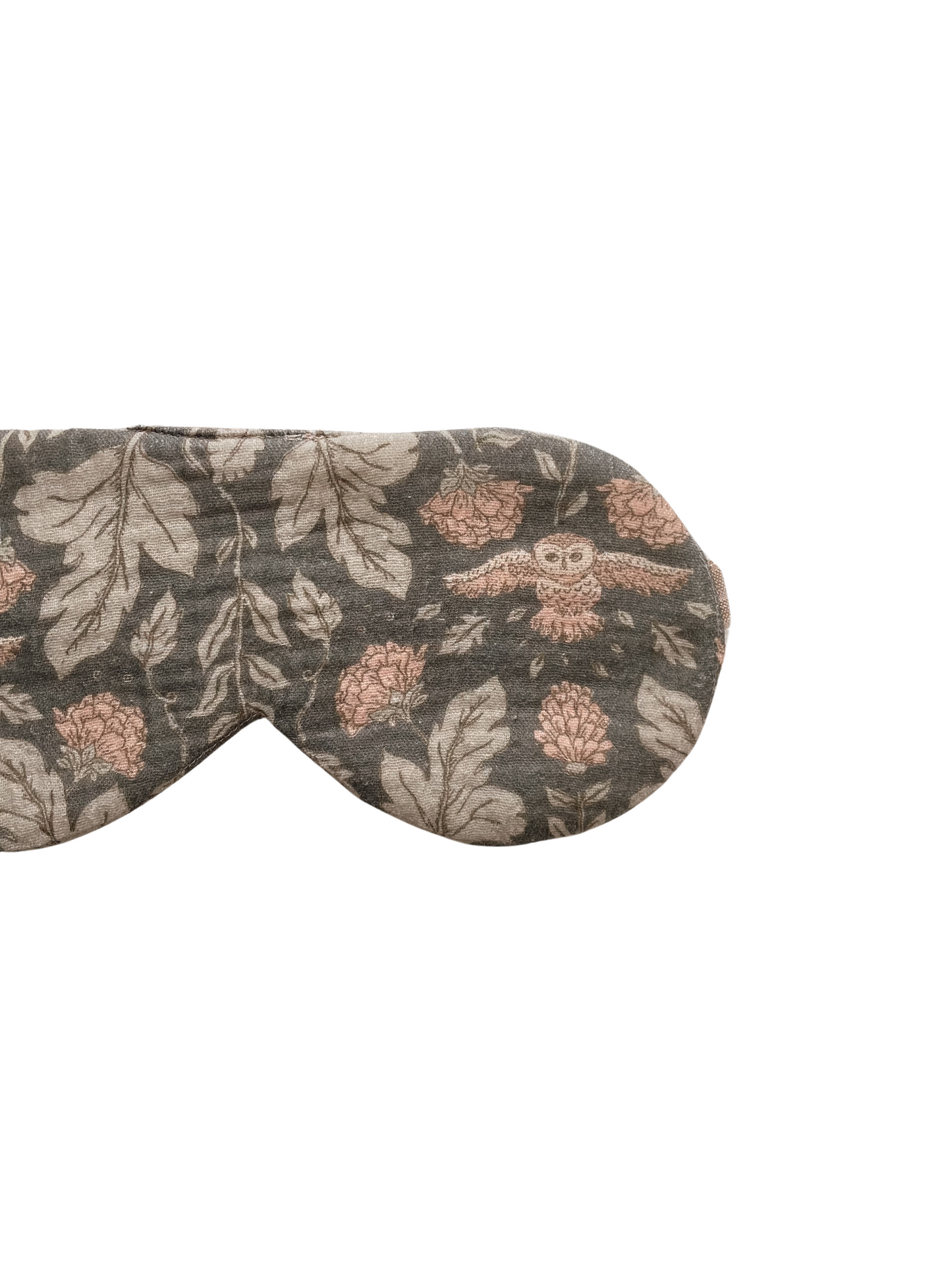 Muslin sleep masks / Forest green Botanical owls