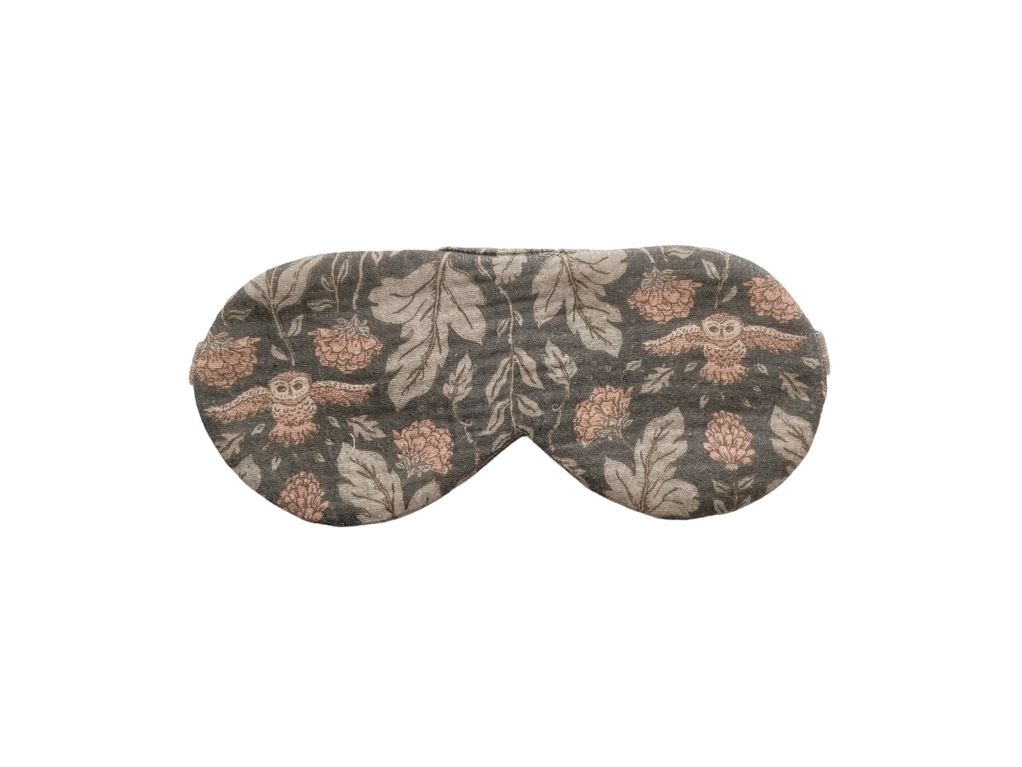 Muslin sleep masks / Forest green Botanical owls