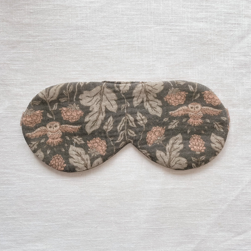 
                      
                        Muslin sleep masks / Forest green Botanical owls
                      
                    