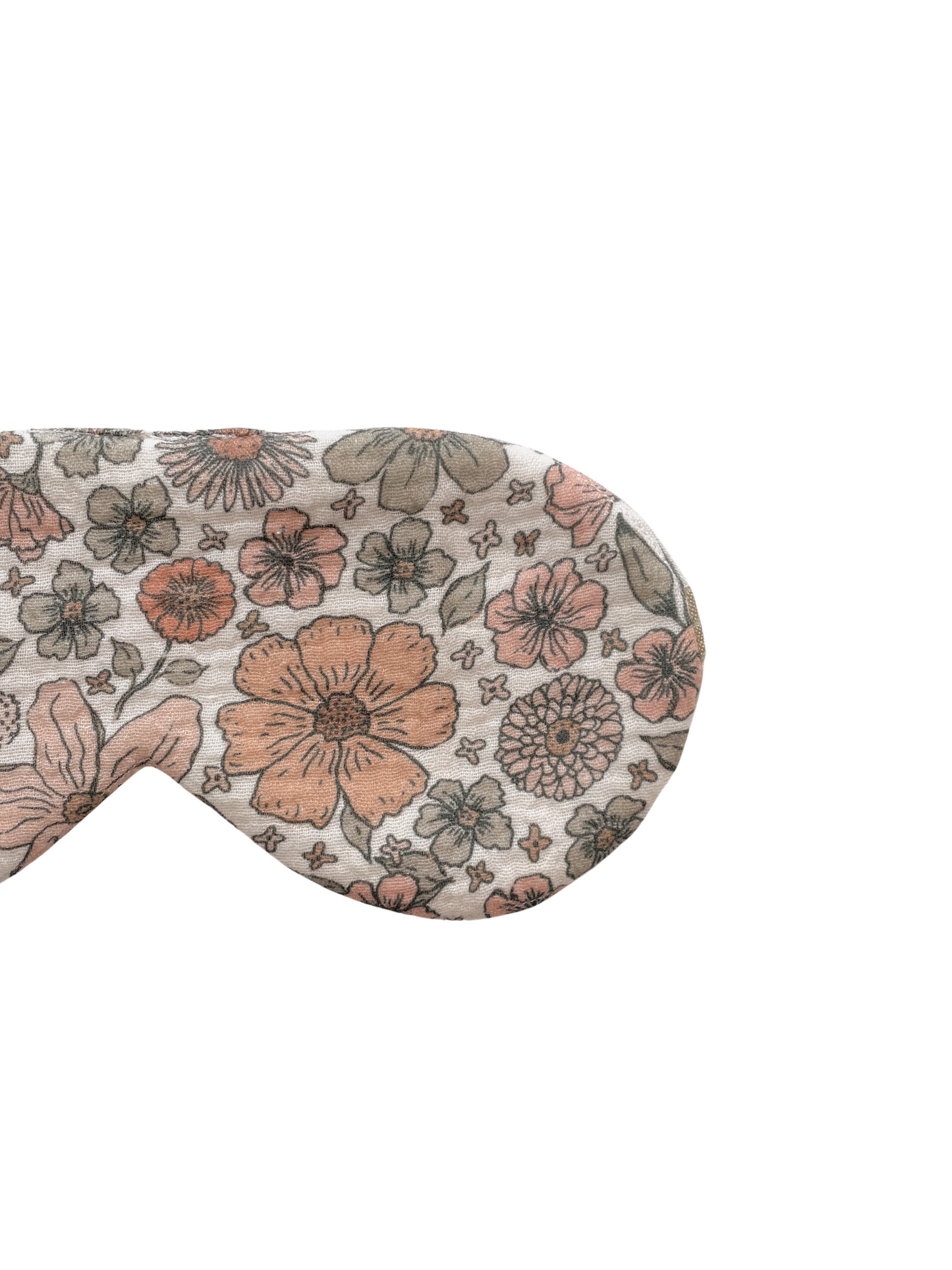 Muslin sleep masks / Ecru Bold Floral