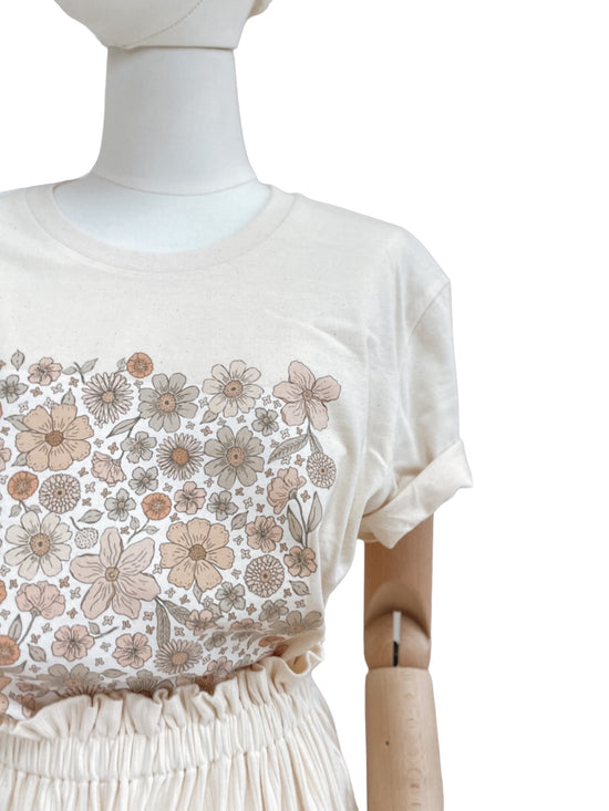 T-shirt / Bold floral ecru / ecru