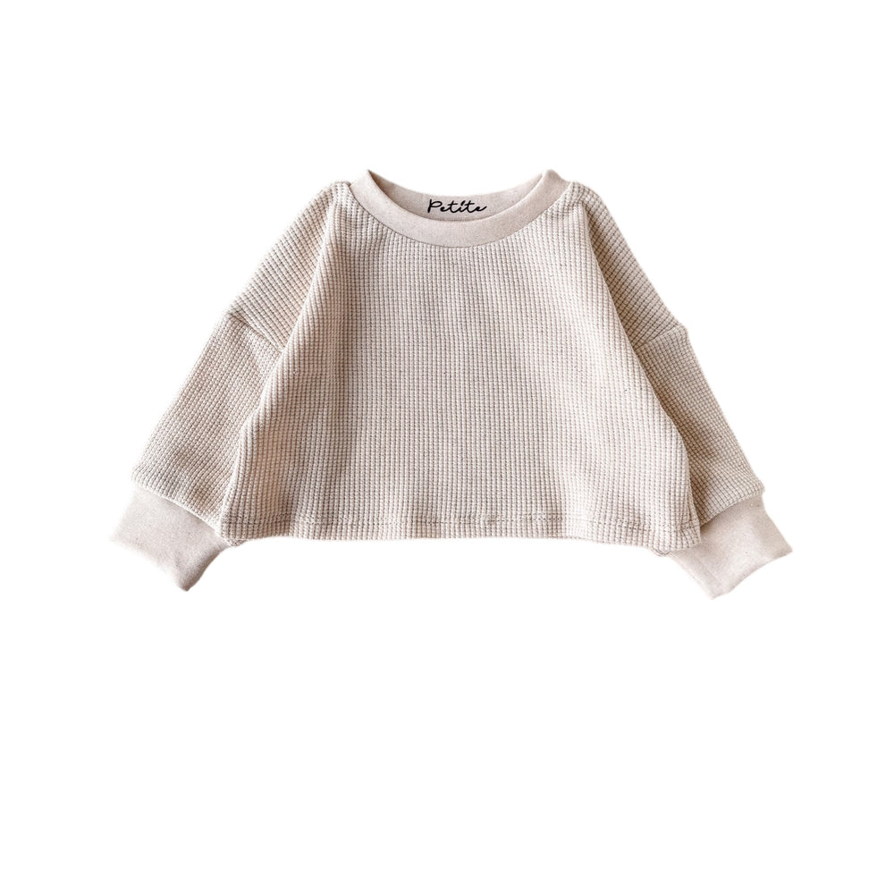 Linen waffle sweater