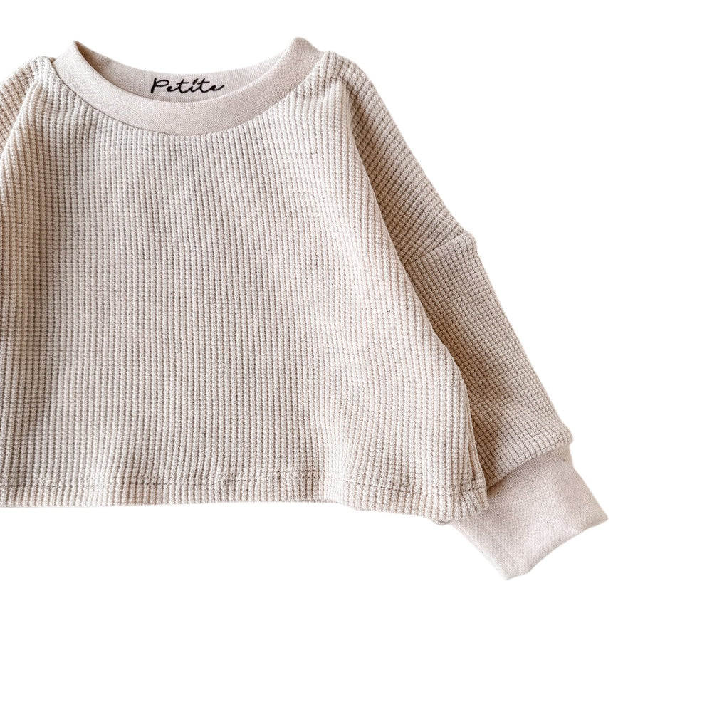 Linen waffle sweater