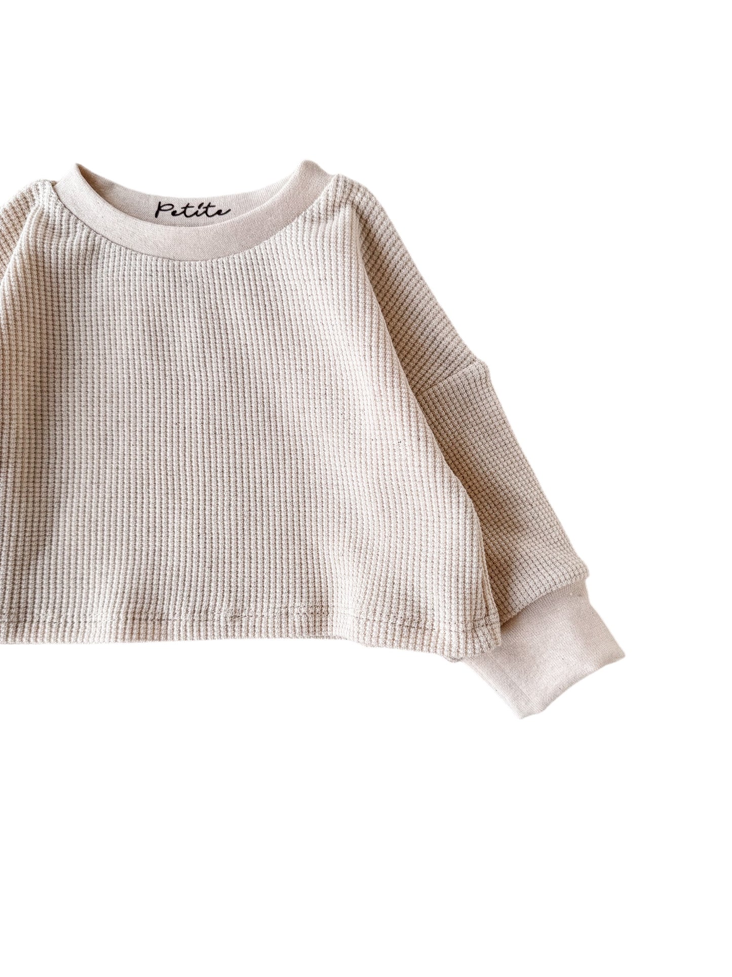 Linen waffle sweater