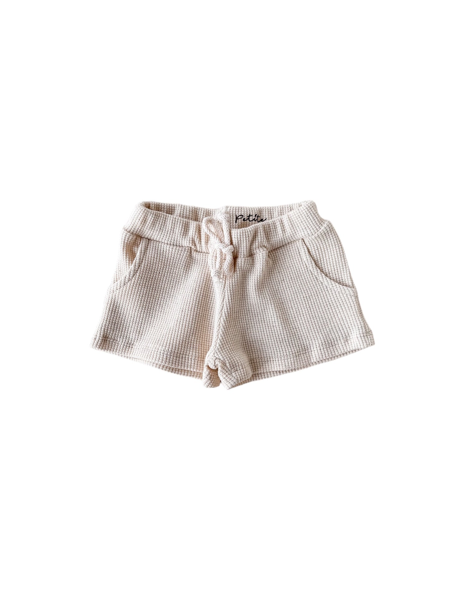 Linen waffle shorts