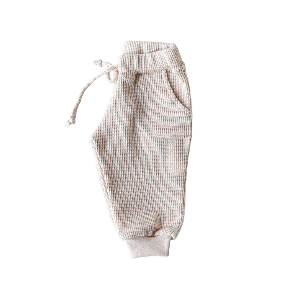 Linen waffle sweatpants