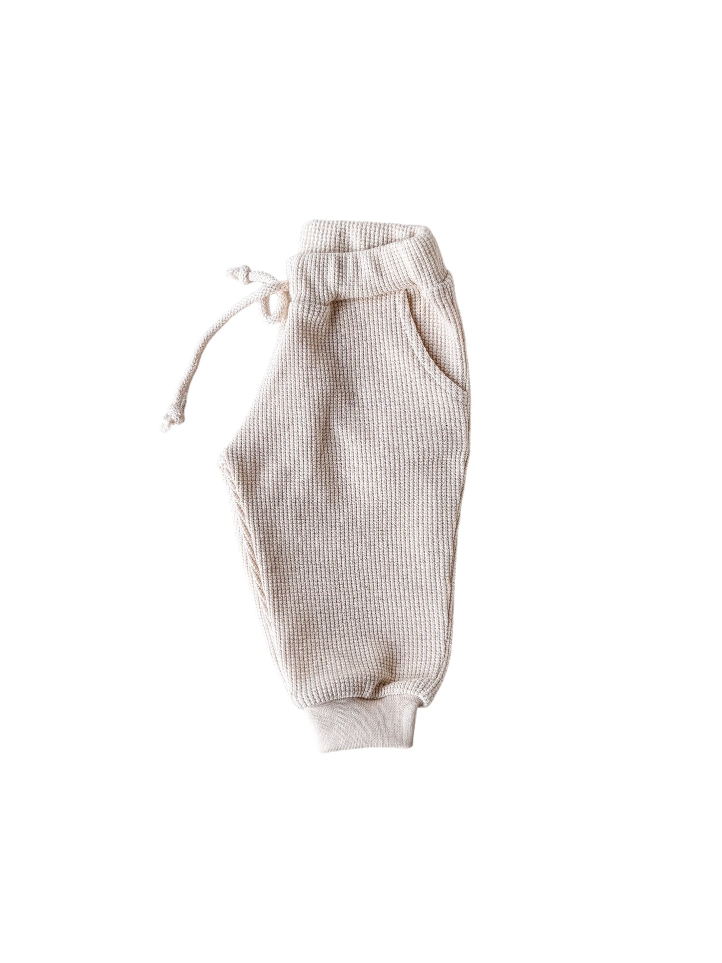 Linen waffle sweatpants