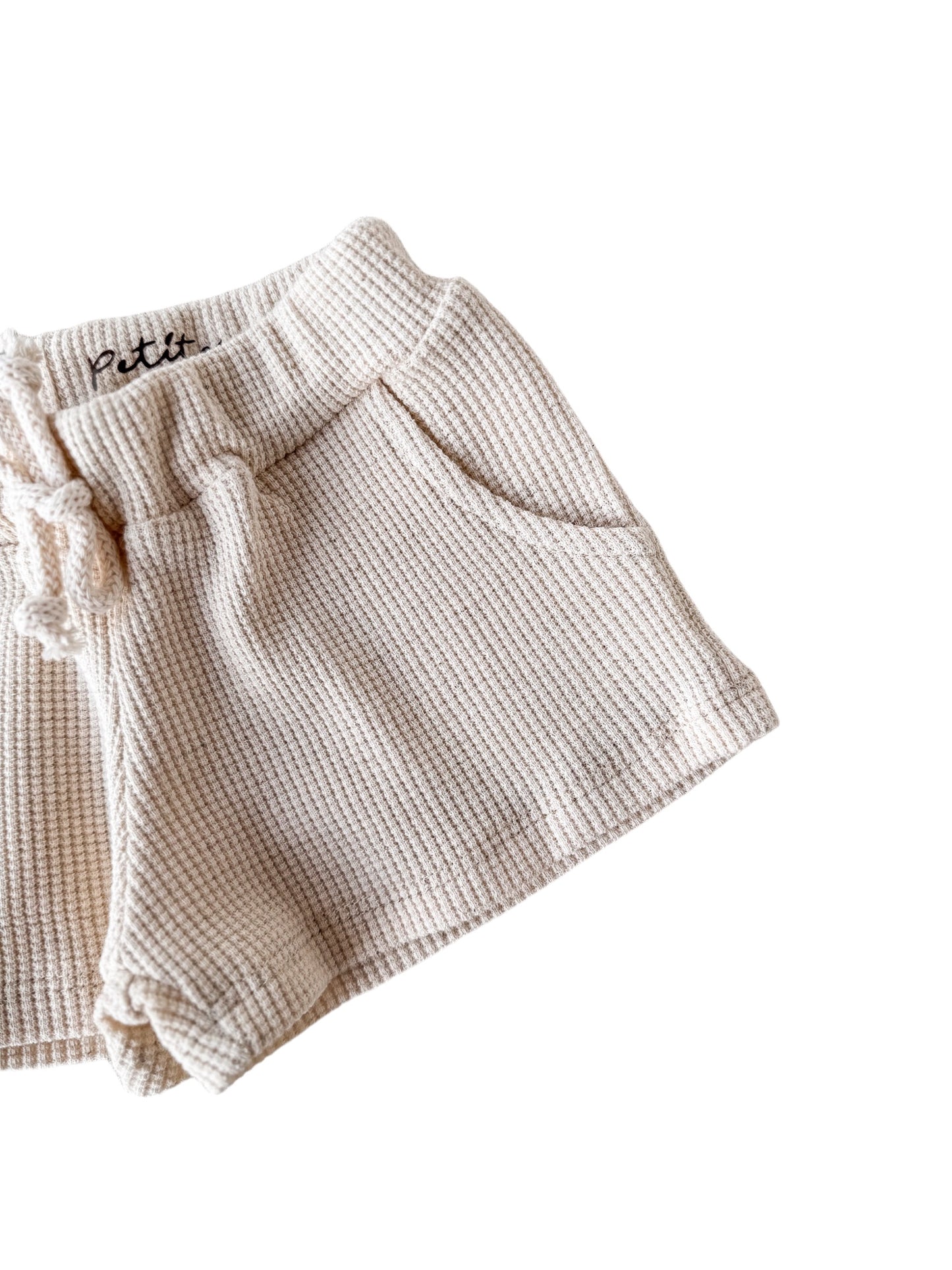 Linen waffle shorts