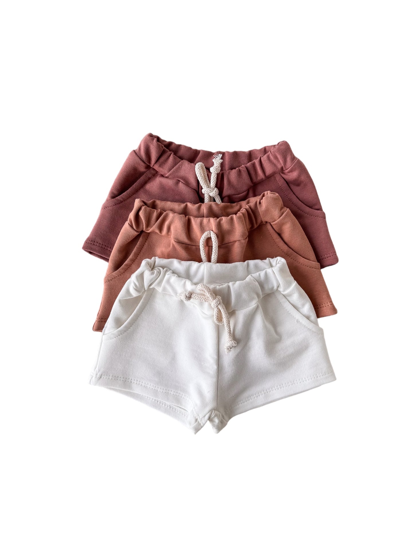 Set of 3 shorts / girly shades