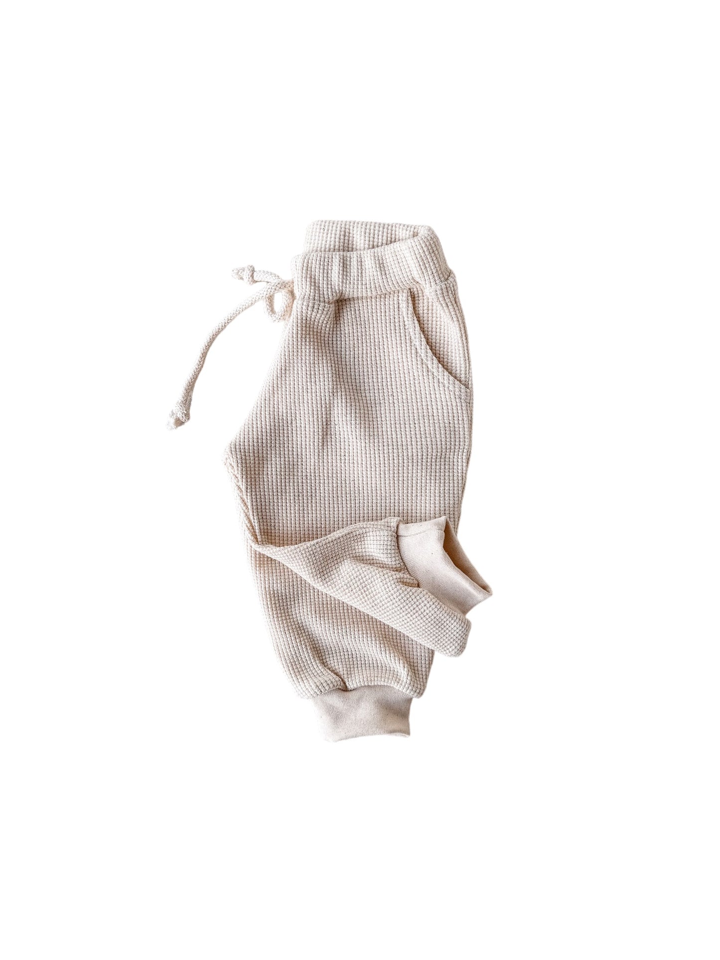 Linen waffle sweatpants