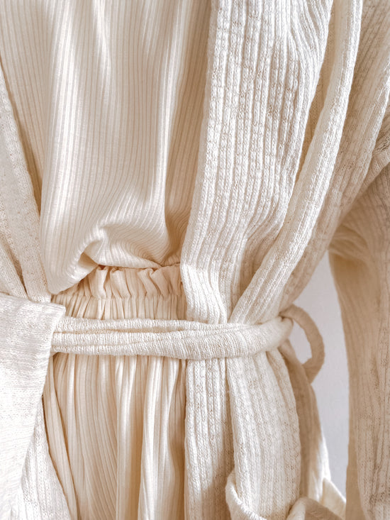 Cotton knit long cardigan