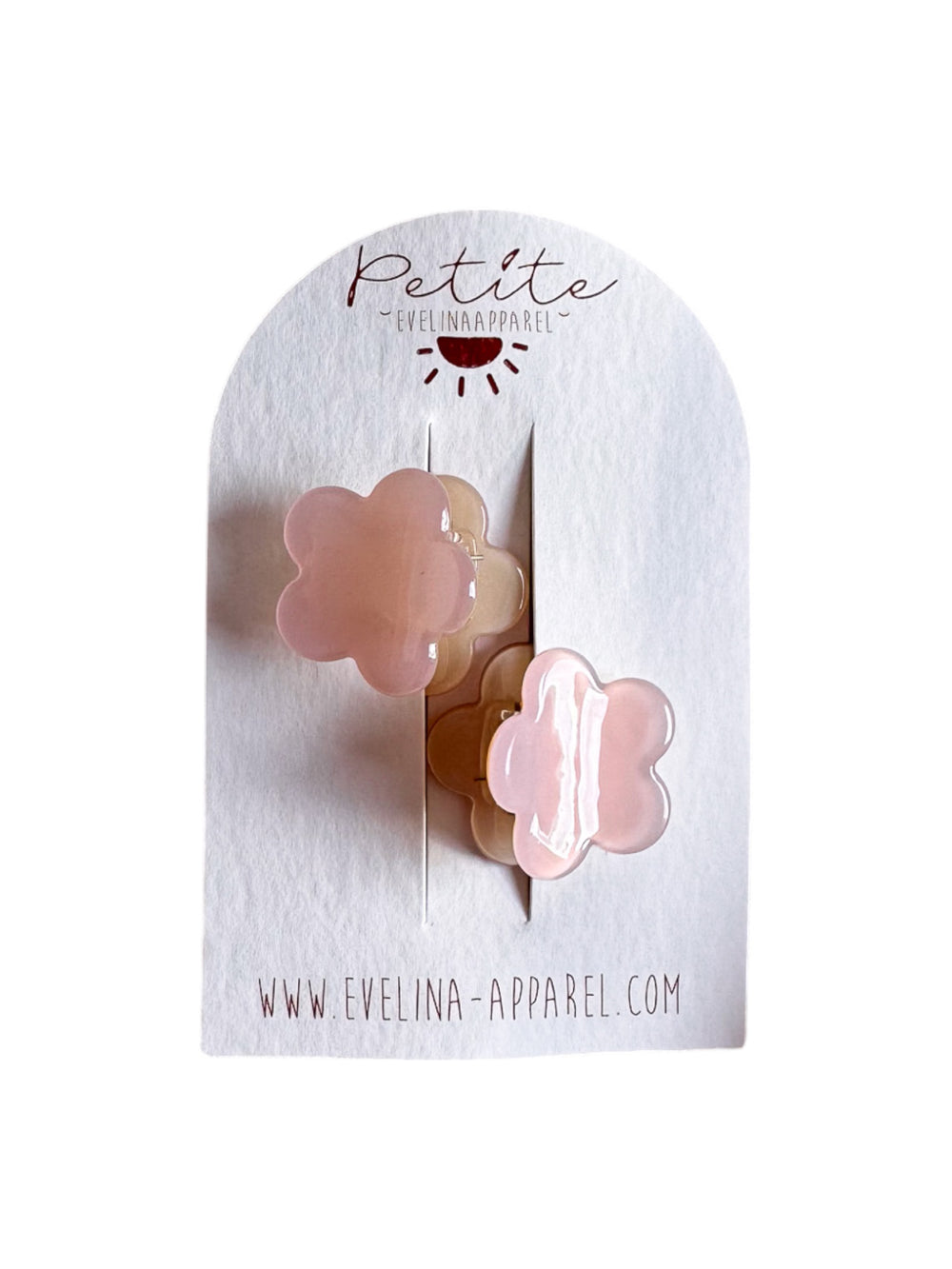 Little flower hair claws set / blush