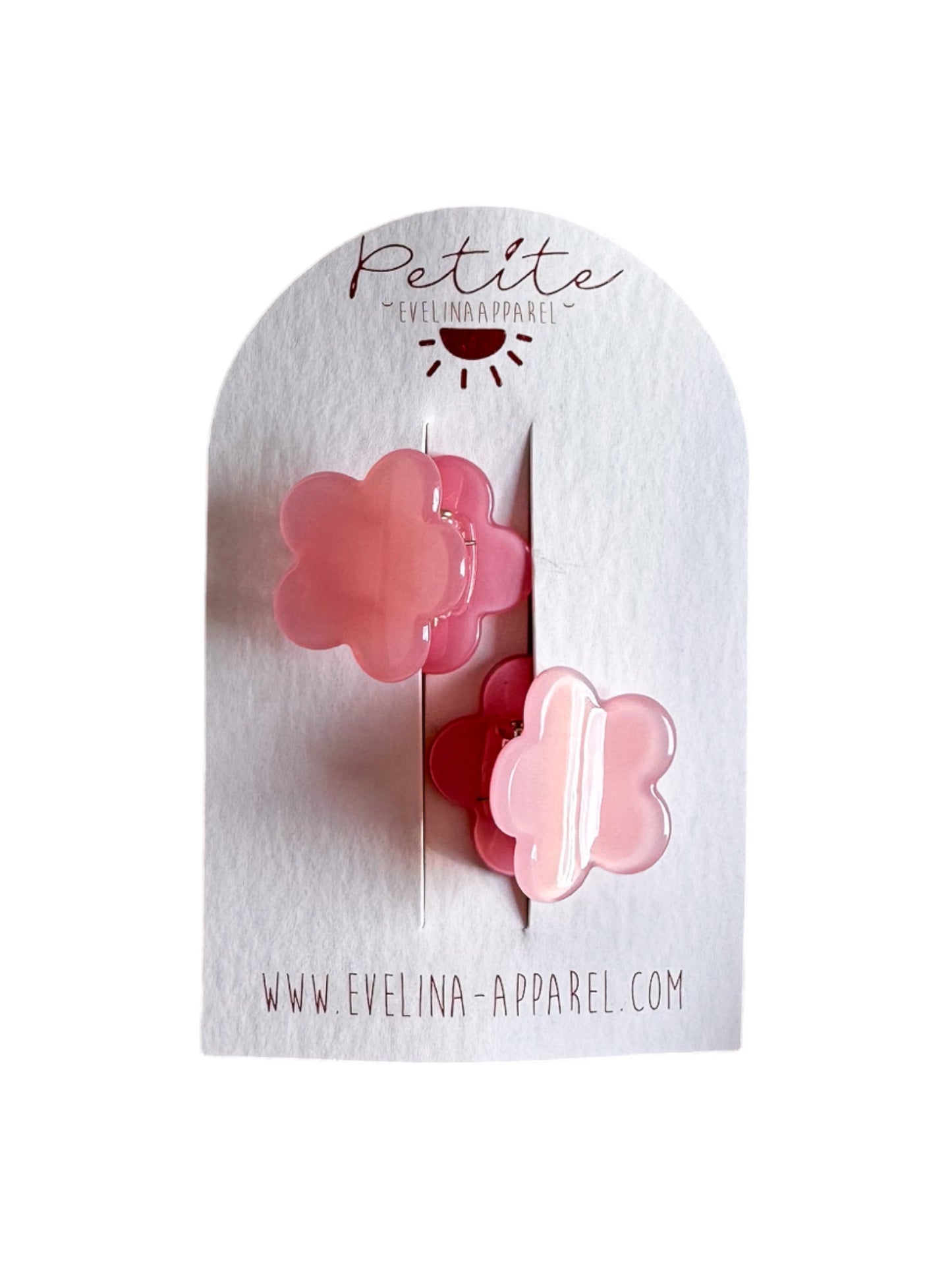 Little flower hair claws set / rose