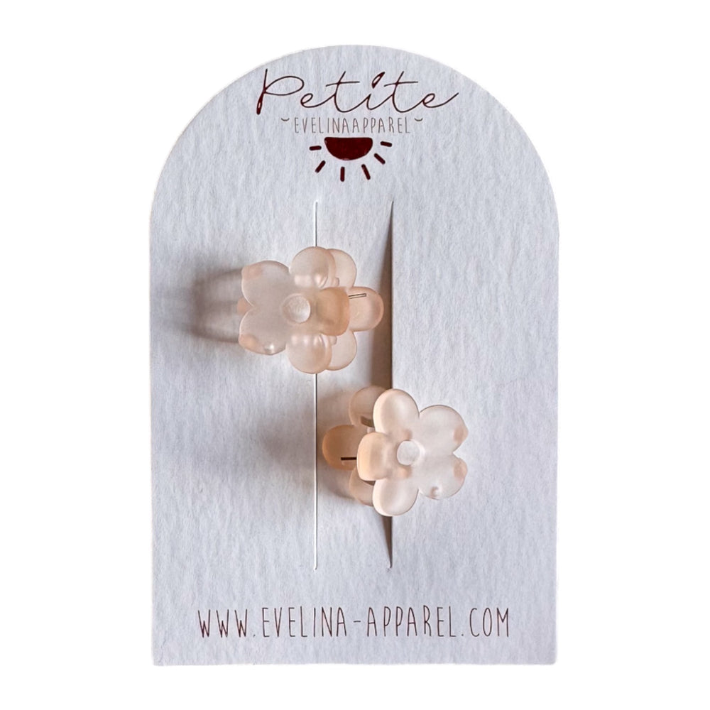 Little flower hair claws set / pastel