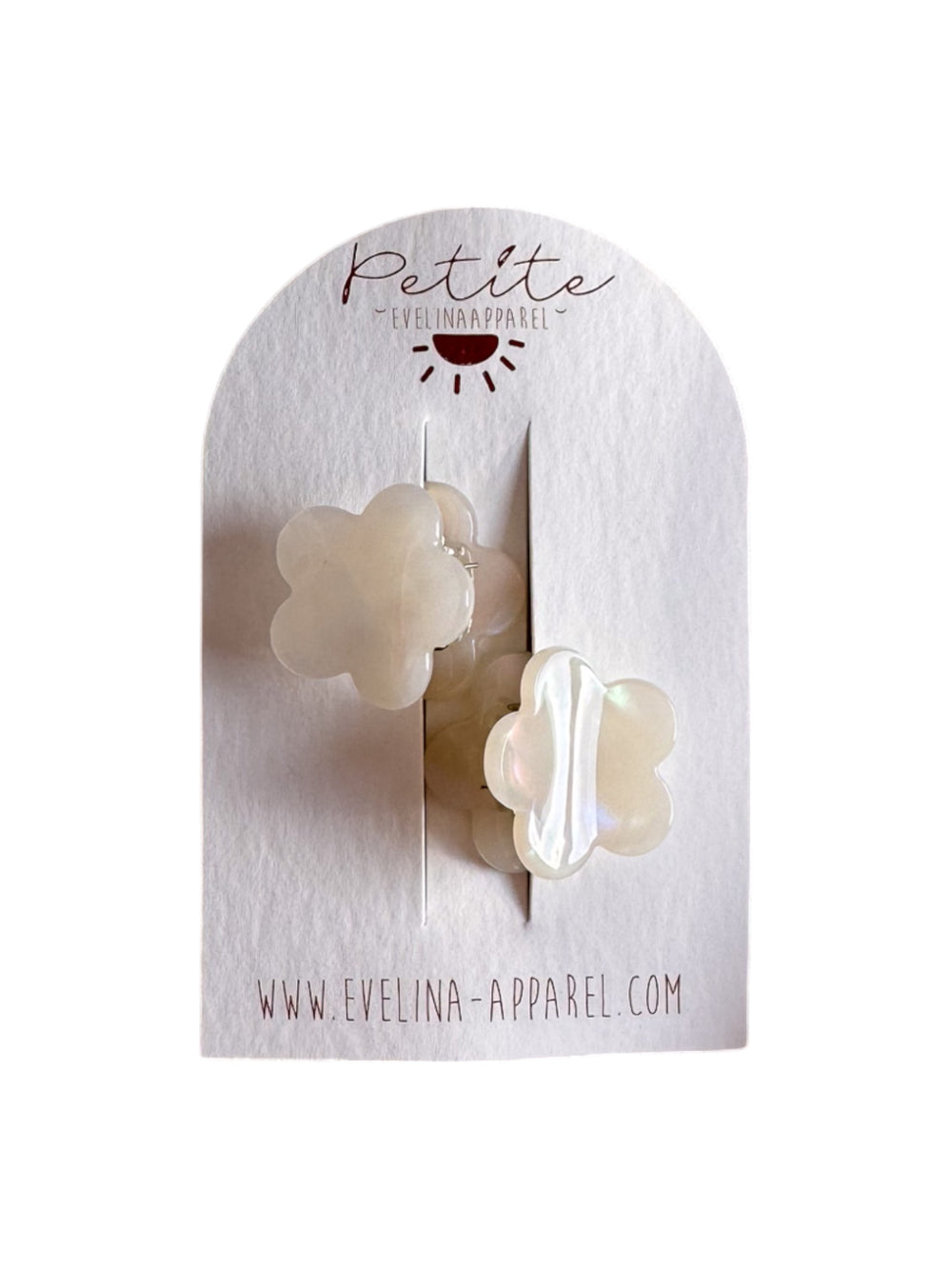 Little flower hair claws set / milk