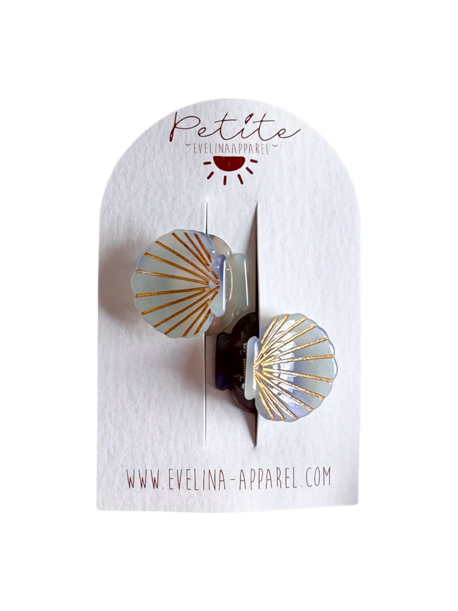 Little seashell hair claws set / sea blue – EvelinaApparel