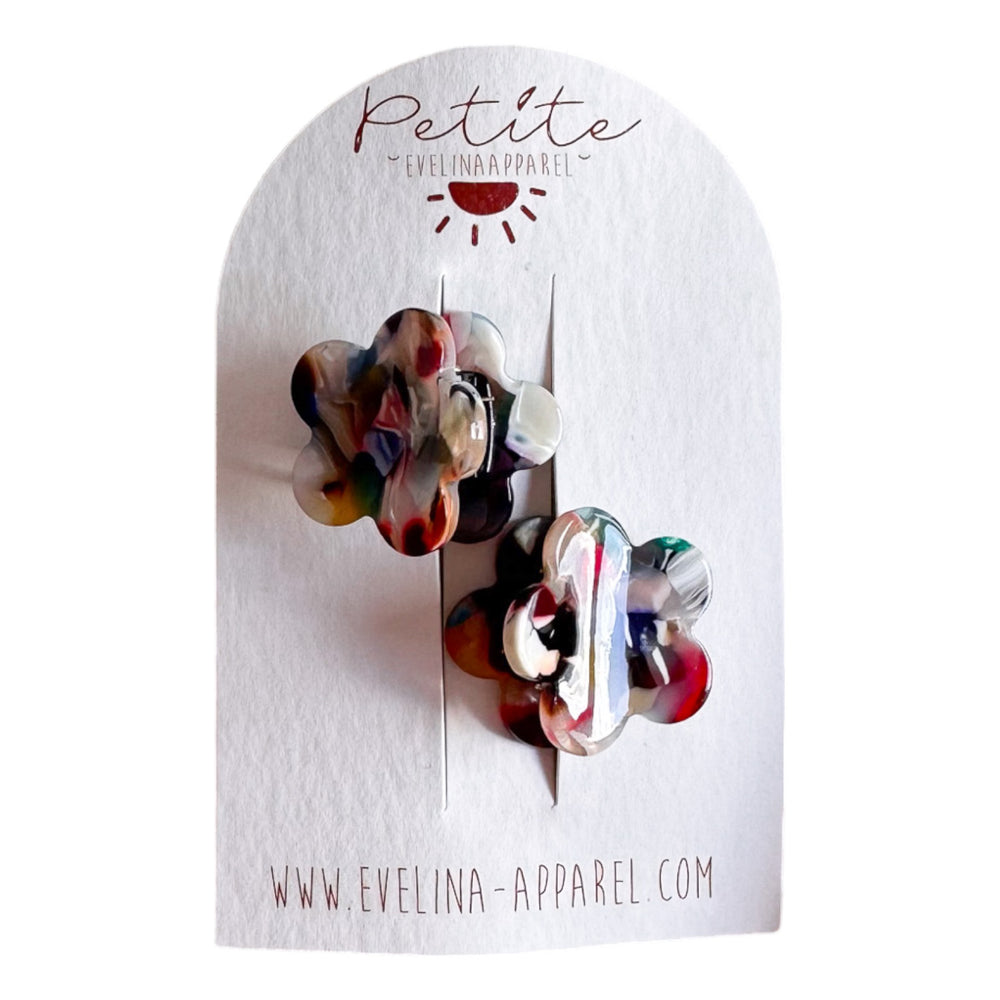 
                      
                        Little flower hair claws set / colorful
                      
                    