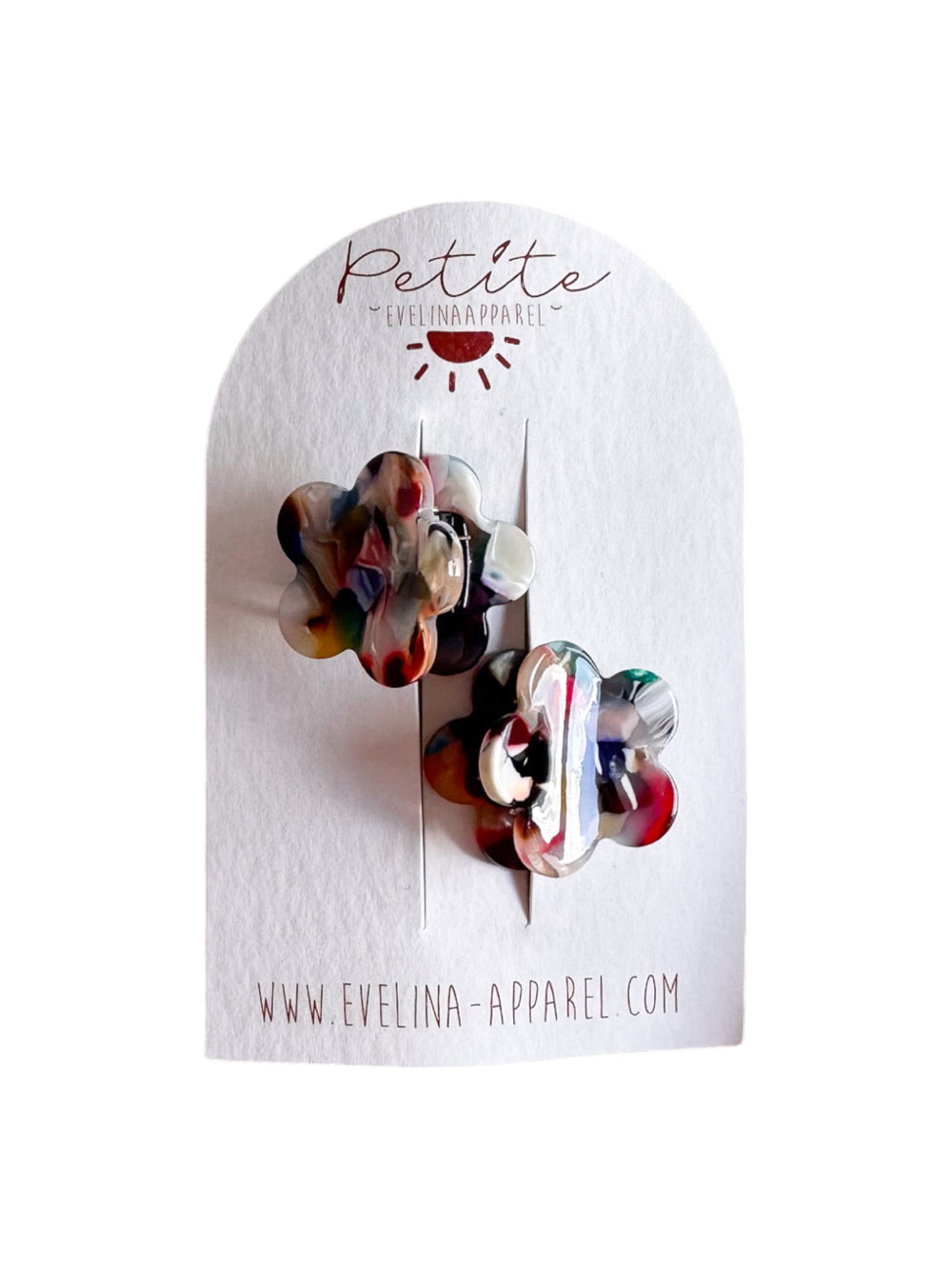 Little flower hair claws set / colorful