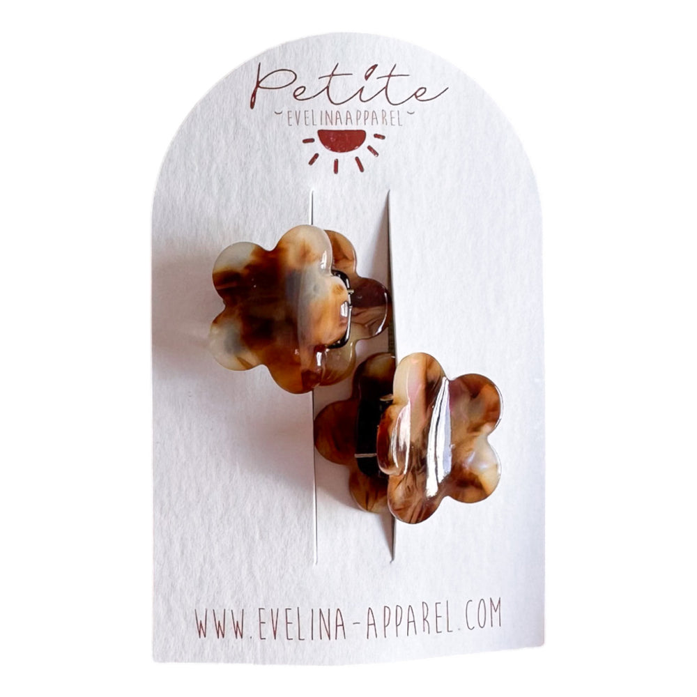 Little flower hair claws set / cappuccino mist