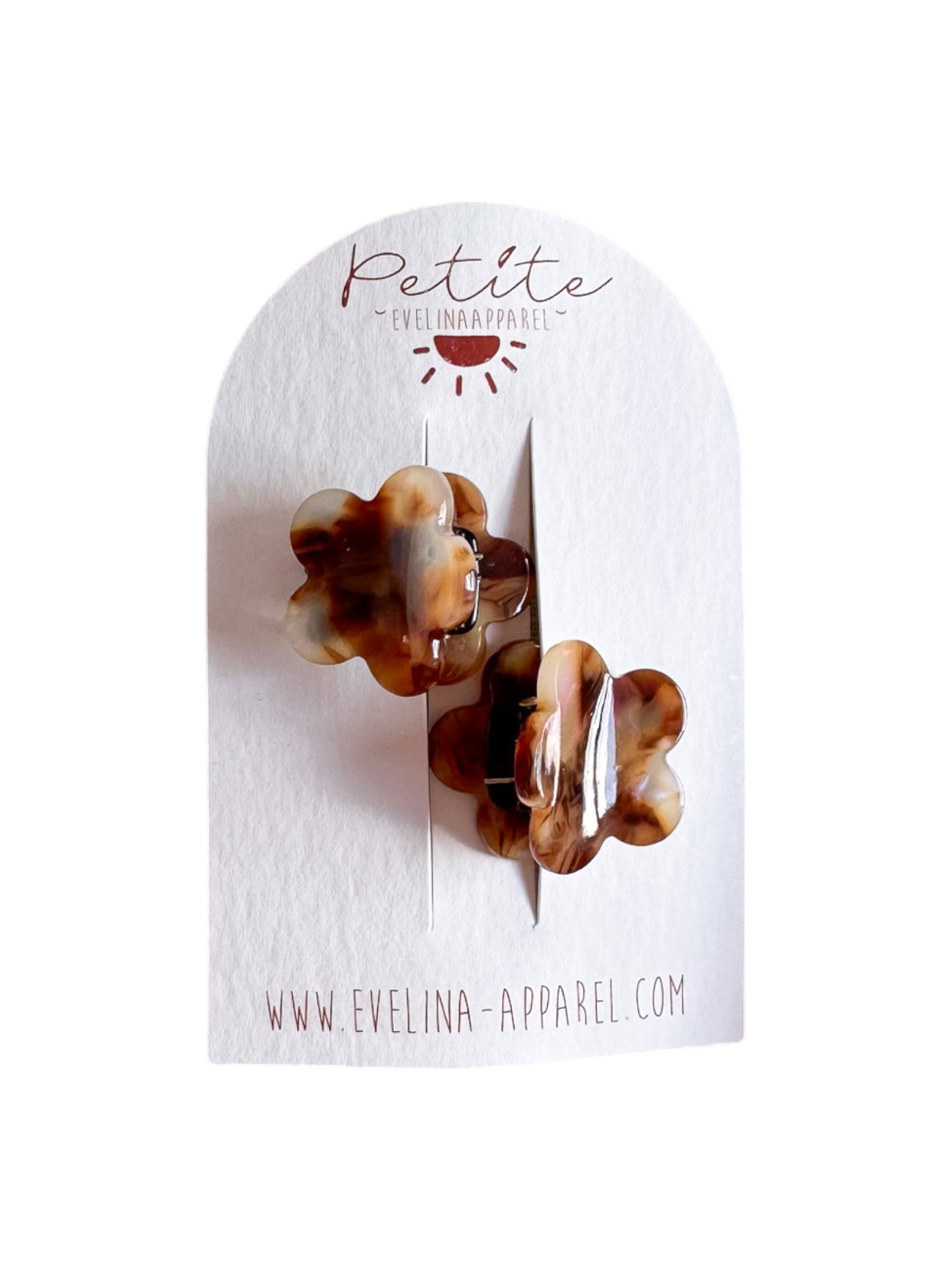 Little flower hair claws set / cappuccino mist