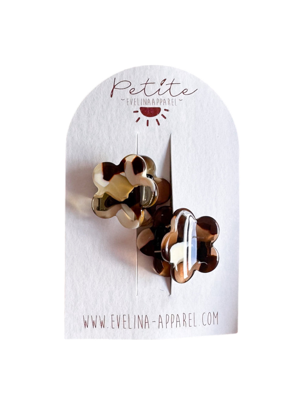 Little flower hair claws set / terazzo coffee