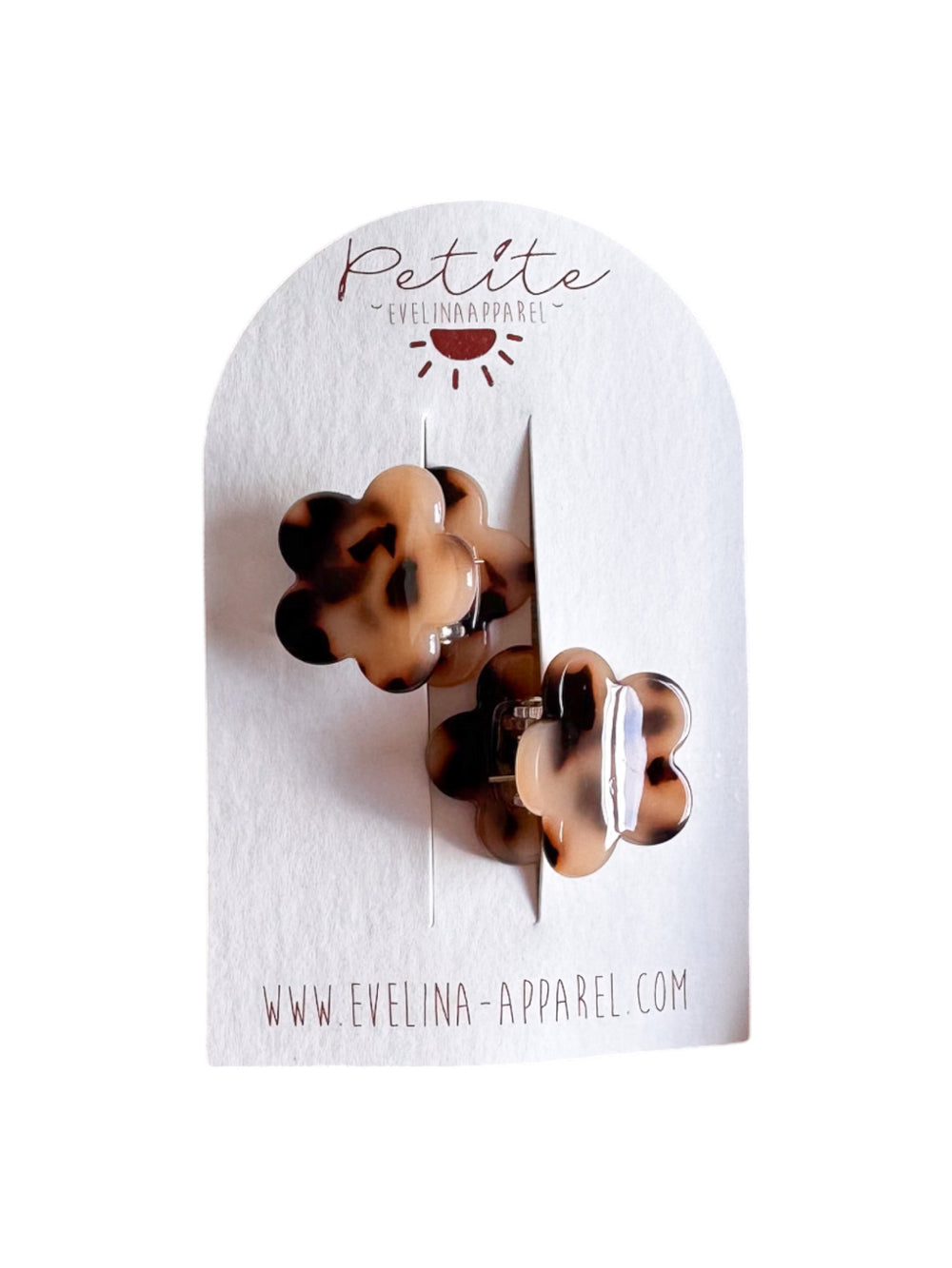 Little flower hair claws set / coffee cream