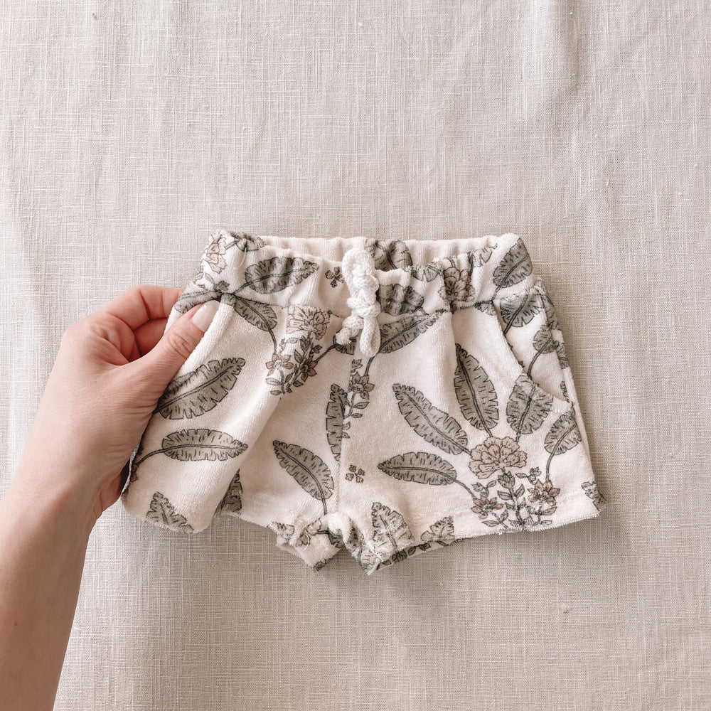 Terry shorts / girly palms