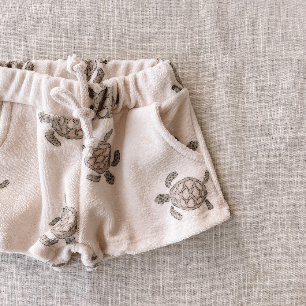 Terry shorts / turtles