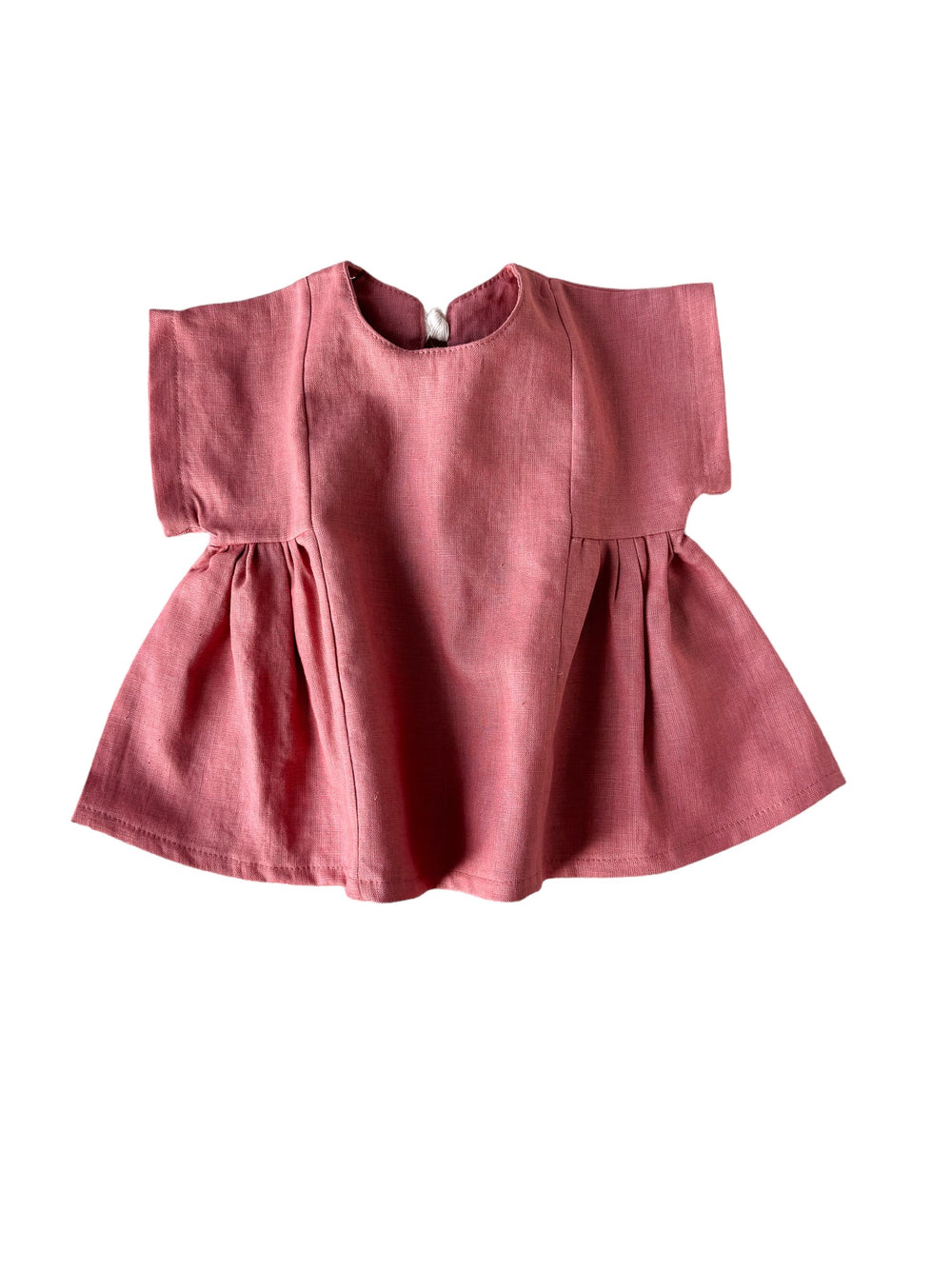 Malia baby dress / linen - rose clay