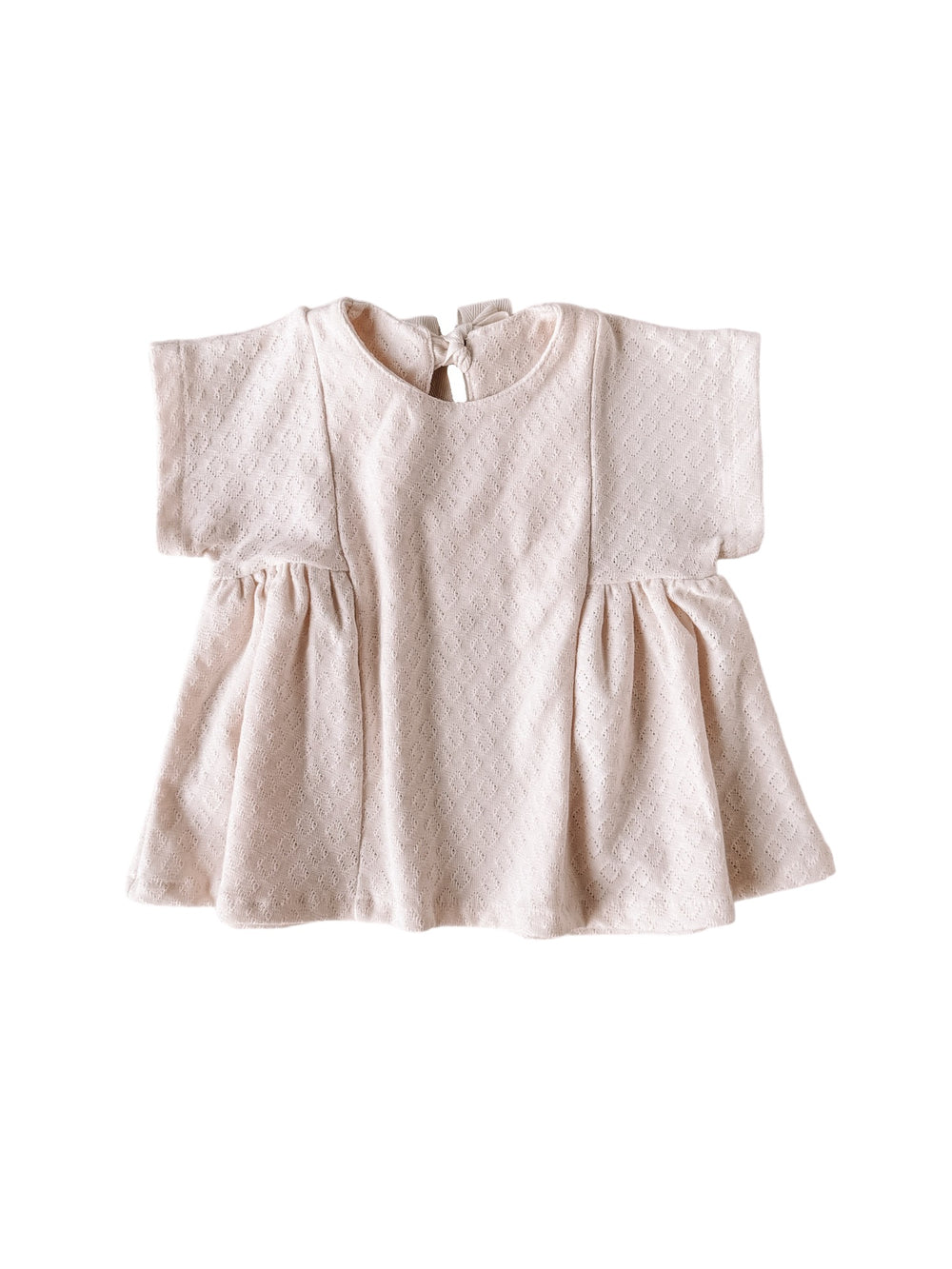 Malia baby dress / pointoille - cream ivory