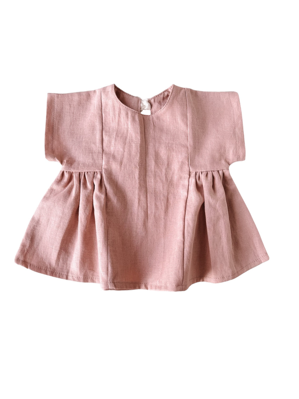 Malia baby dress / linen - vintage rose