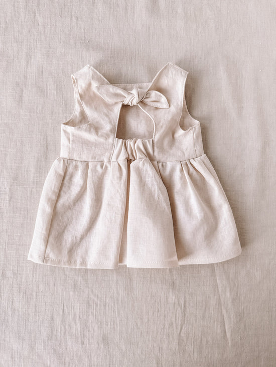 Arabella baby dress / linen - milk