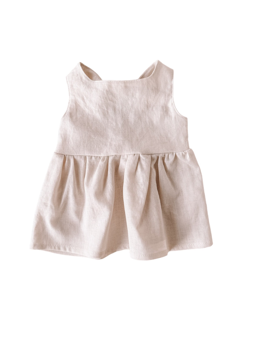 Arabella baby dress / linen - milk