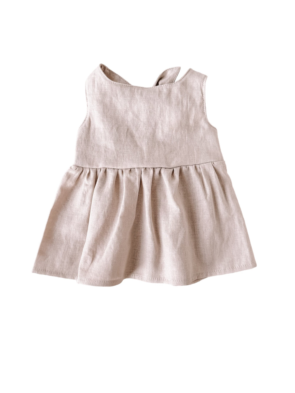 Arabella baby dress / linen - light beige