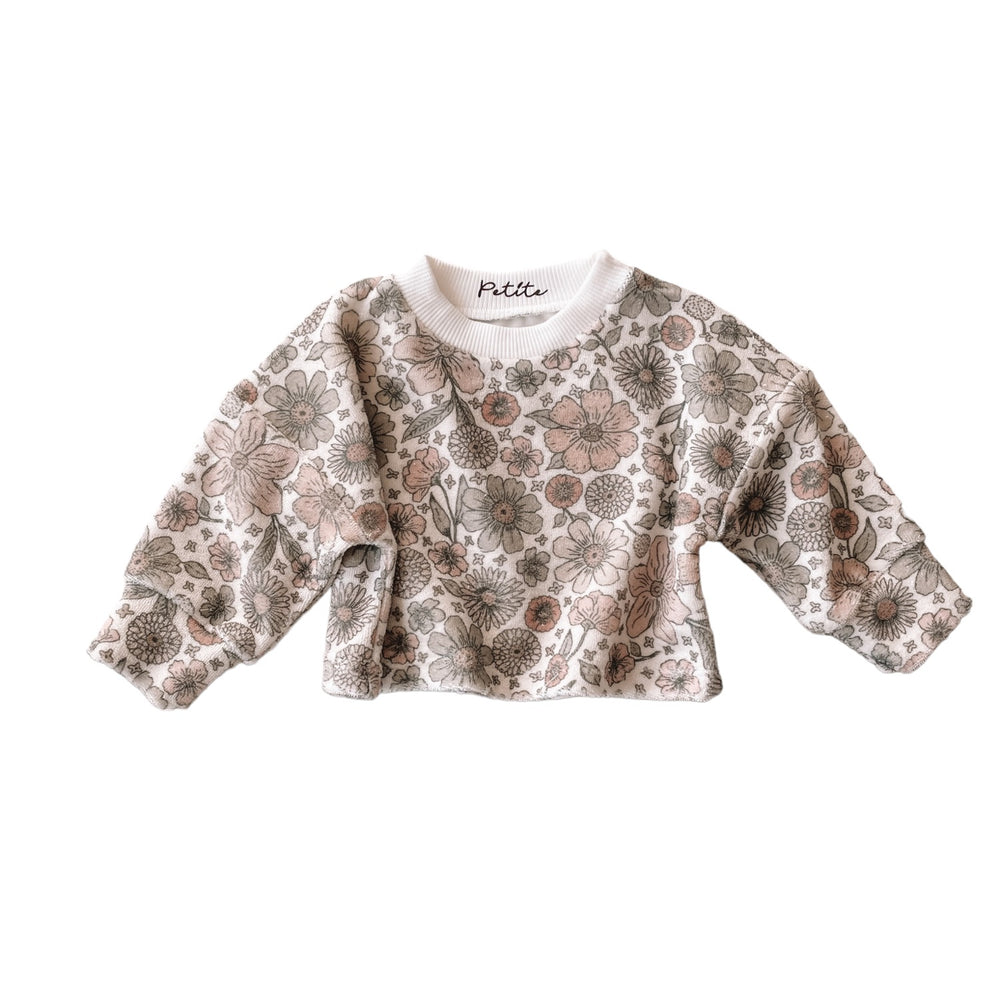 
                      
                        Terry sweater / bold floral ecru
                      
                    