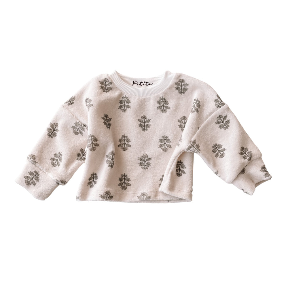 
                      
                        Terry sweater / just floral
                      
                    