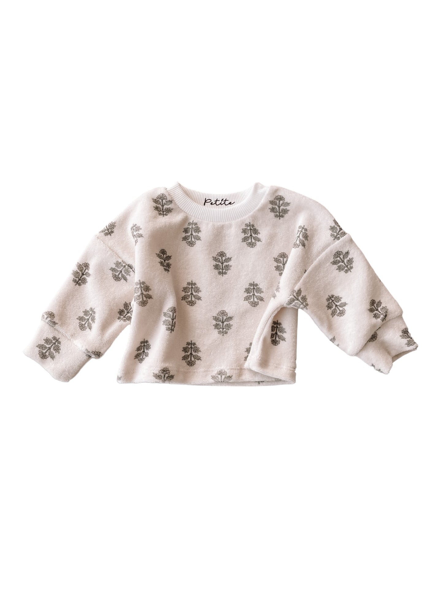 Terry sweater / just floral
