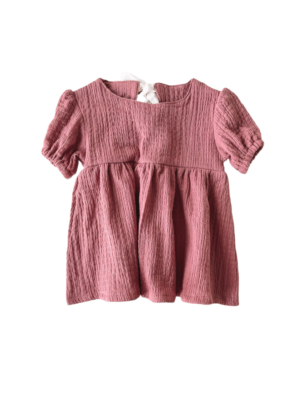 Florence baby dress / pink clay