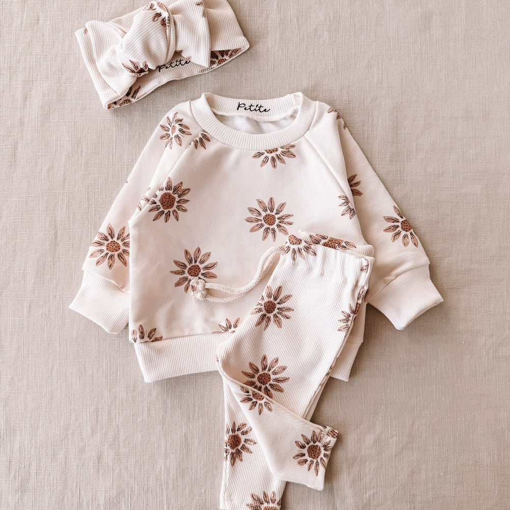 Baby cotton sweatshirt / sunflowers