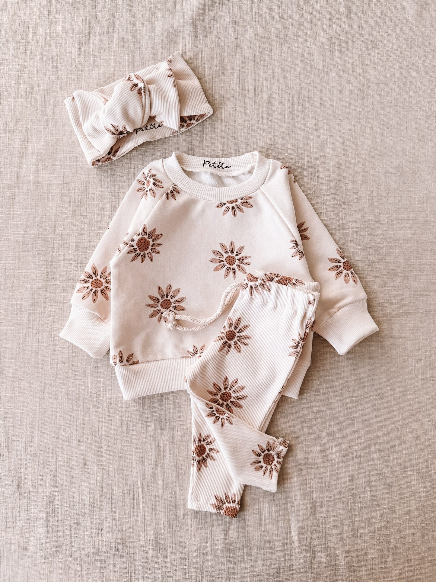 Baby cotton sweatshirt / sunflowers